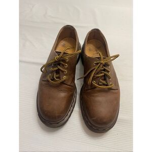 Dr. Martens Women’s Brown Oxford Derby Leather Chunky Shoes Size 5